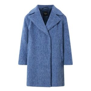 Weekend Max Mara Blue Alpaca Blend Coat